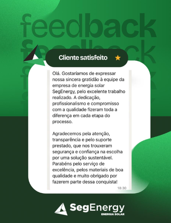 Feedback de cliente SegEnergy 6