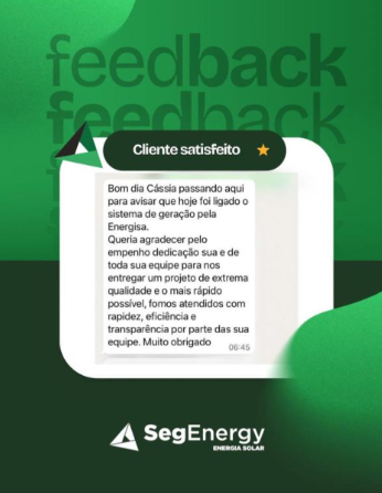 Feedback de cliente SegEnergy 3