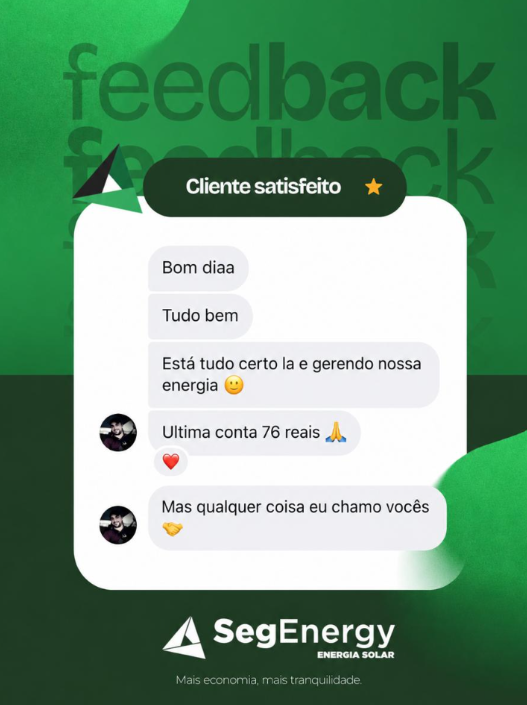 Feedback de cliente SegEnergy 4